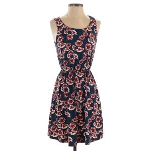 French Grey Stitch Fix Evalynn Sleeveless Brushed Knit Dress Navy Floral Size L